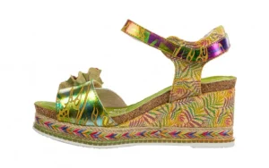 Sandały Hacdeo 09 Moutarde 202044, Zielony, Skóra naturalna | Laura Vita Discount