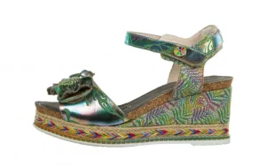 Sandały Hacdeo 09 Olive 202045, Zielony, Skóra naturalna | Laura Vita New