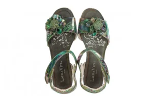 Sandały Hacdeo 09 Olive 202045, Zielony, Skóra naturalna | Laura Vita New