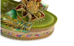 Sandały Hacdeo 09 Moutarde 202044, Zielony, Skóra naturalna | Laura Vita Discount