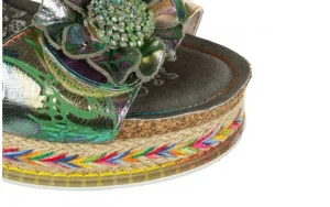 Sandały Hacdeo 09 Olive 202045, Zielony, Skóra naturalna | Laura Vita New