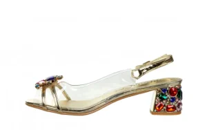 Sandały Mily 01 Or 202053, Złoty, Skóra naturalna | Laura Vita New