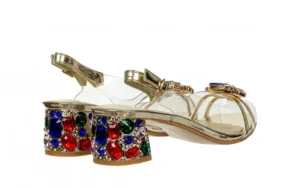 Sandały Mily 01 Or 202053, Złoty, Skóra naturalna | Laura Vita New