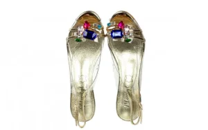 Sandały Mily 01 Or 202053, Złoty, Skóra naturalna | Laura Vita New