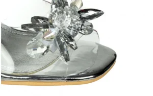 Sandały Laura Vita Mira 01 Blanc 202054, Srebrny, Skóra naturalna | Bayla Hot