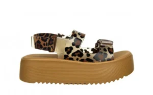 Sandały Brave Papete Platform Ad Beige Black 010425, Beżowy, Guma | Melissa Hot