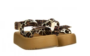 Sandały Brave Papete Platform Ad Beige Black 010425, Beżowy, Guma | Melissa Hot