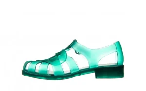Sandały Heart Sandal Capetos AD Green Transparent 010407, Zielony, Guma | Melissa Clearance