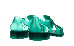 Sandały Heart Sandal Capetos AD Green Transparent 010407, Zielony, Guma | Melissa Clearance