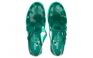Sandały Heart Sandal Capetos AD Green Transparent 010407, Zielony, Guma | Melissa Clearance
