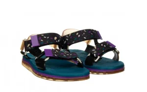 Sandały Papete Rider Ad Blue Purple Beige 010450, Czarny, Guma | Melissa Fashion