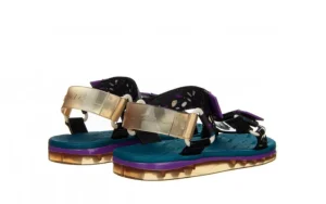 Sandały Papete Rider Ad Blue Purple Beige 010450, Czarny, Guma | Melissa Fashion
