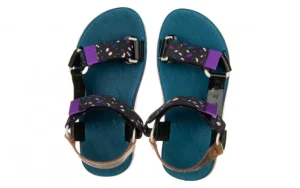 Sandały Papete Rider Ad Blue Purple Beige 010450, Czarny, Guma | Melissa Fashion