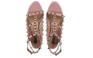 Sandały Sca'viola F-55 Red, Róż/Czerwony, Skóra naturalna | Sca`viola Fashion