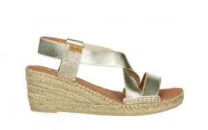 Sandały Tura-RC Platinum 204008, Złoty, Skóra naturalna | Toni Pons Discount