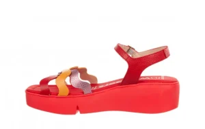 Sandały B-7943 Blush 138022, Czerwony, Skóra naturalna | Wonders Fashion