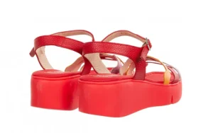 Sandały B-7943 Blush 138022, Czerwony, Skóra naturalna | Wonders Fashion