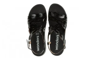 Sandały C-6542 Negro 138023, Czarny, Skóra naturalna | Wonders Best