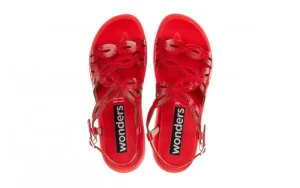 Sandały C-6542 Rojo 138024, Czerwony, Skóra naturalna | Wonders Best