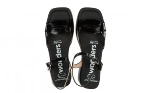 Sandały D-1021 Negro 138028, Czarny, Skóra naturalna | Wonders New