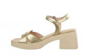 Sandały D-1021 Platino 138029, Złoty, Skóra naturalna | Wonders Sale