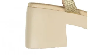 Sandały D-1021 Platino 138029, Złoty, Skóra naturalna | Wonders Sale