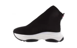 Sneakersy -155 001-002 Czarne Sneakersy 19, Czarny, Materiał | Bayla New