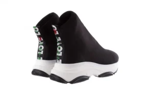 Sneakersy -155 001-002 Czarne Sneakersy 19, Czarny, Materiał | Bayla New