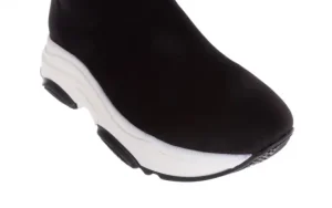 Sneakersy -155 001-002 Czarne Sneakersy 19, Czarny, Materiał | Bayla New