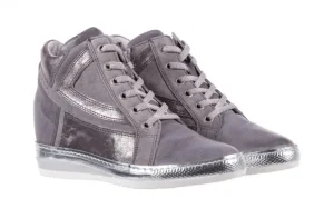 Sneakersy -131 7103 Grigio, Szary, Skóra naturalna | Bayla Discount