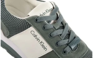 Sneakersy Calvin Klein Jeans Dusty Mesh Washed Nubuck Smoot Dusty Blue, Zielony, Skóra/Materiał | Bayla Online