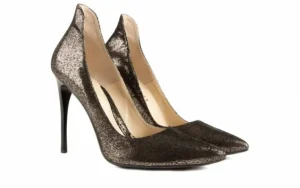 Szpilki -097 F6890-766 Złoty/Czarny, Skóra naturalna | Bayla Sale