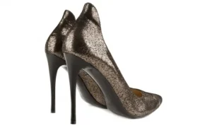 Szpilki -097 F6890-766 Złoty/Czarny, Skóra naturalna | Bayla Sale