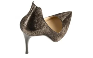 Szpilki -097 F6890-766 Złoty/Czarny, Skóra naturalna | Bayla Sale