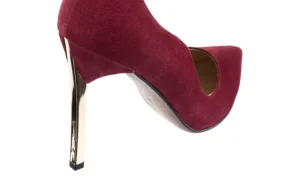 Szpilki -097 Z7102-839 Wino, Skóra naturalna | Bayla Discount