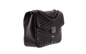 Torebka -180 Czarna Torebka ze Skóry Mia | Bayla Online