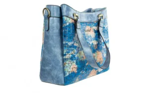 Torebka Aurea 02 Bleu, Niebieski, Skóra ekologiczna | Laura Vita Fashion