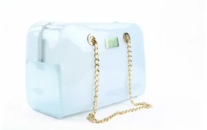 Torebka Menghi 602 Bauletto Celeste Gel, Niebieski, Tworzywo sztuczne | Bayla Clearance