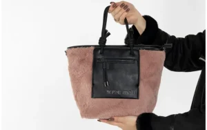 Torebka 222281 Nutria Kid Nude Black, Różowy, Materiał | Pepe Moll New