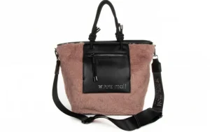 Torebka 222281 Nutria Kid Nude Black, Różowy, Materiał | Pepe Moll New