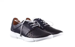 Trampki -161 018 650 Navy, Granat, Skóra naturalna | Bayla Best