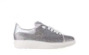 Trampki -185 185 102 Srebrny, Skóra naturalna | Bayla Discount