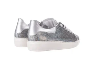 Trampki -185 185 102 Srebrny, Skóra naturalna | Bayla Discount