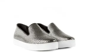 Trampki -123 5500101-2 Silver Snake, Srebrny, Skóra naturalna | Bayla Online