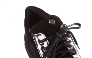 Trampki -157 B027-003-P Czarny, Skóra naturalna | Bayla Fashion