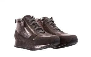 Trampki -018 SW-1710 Grey Pewter, Srebrny, Skóra naturalna | Bayla Clearance