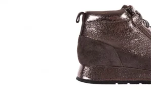 Trampki -018 SW-1710 Grey Pewter, Srebrny, Skóra naturalna | Bayla Clearance