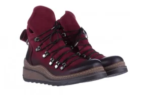 Trzewiki 161 050 0407 9 094 Bordo Nubuck 161172, Skóra naturalna | Bayla Sale