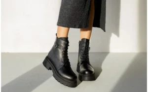 Trzewiki -161 084 607 011 Black 161596, Czarny, Skóra naturalna | Bayla Fashion