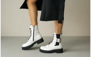 Trzewiki -161 194 07 10 White 161645, Biały, Skóra naturalna | Bayla Best